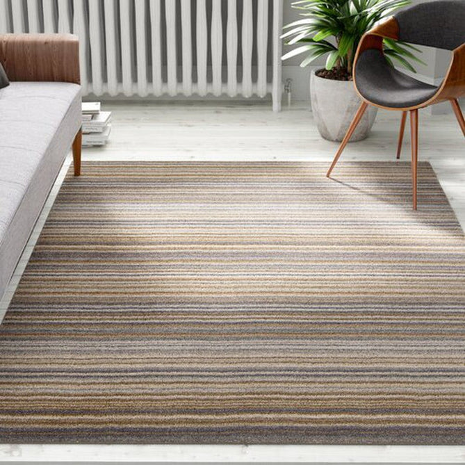 Carter Modern Stripe Hand Woven Wool Natural/Brown/Grey Rug-Melrose-Rug Love - The Most Loved Rug Store