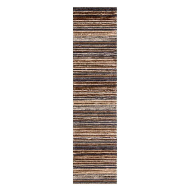 Carter Modern Stripe Hand Woven Wool Natural/Brown/Grey Runner-Oriental Weavers-Rug Love - The Most Loved Rug Store