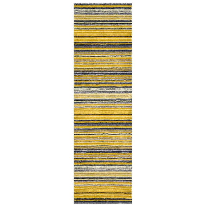 Carter Modern Stripe Hand Woven Wool Ochre Yellow/Grey/Beige Rug-Melrose-Rug Love - The Most Loved Rug Store