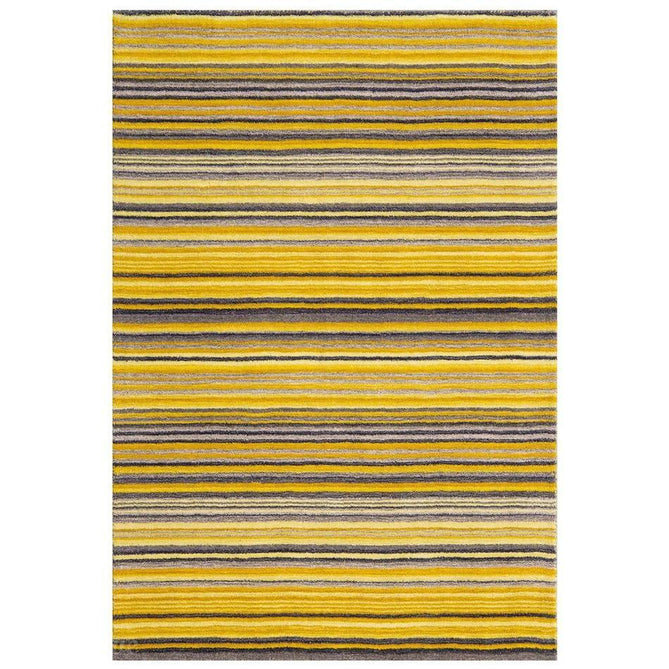 Carter Modern Stripe Hand Woven Wool Ochre Yellow/Grey/Beige Rug-Melrose-Rug Love - The Most Loved Rug Store
