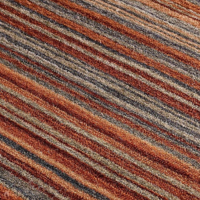 Carter Modern Stripe Hand Woven Wool Rust Orange/Grey/Beige Rug-Oriental Weavers-Rug Love - The Most Loved Rug Store