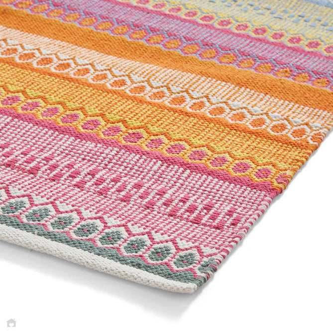 Cascade 29899 Modern Geometric Stripe Hand-Woven Cotton Flatweave Bright Multi Rug-Think Rugs-Rug Love - The Most Loved Rug Store