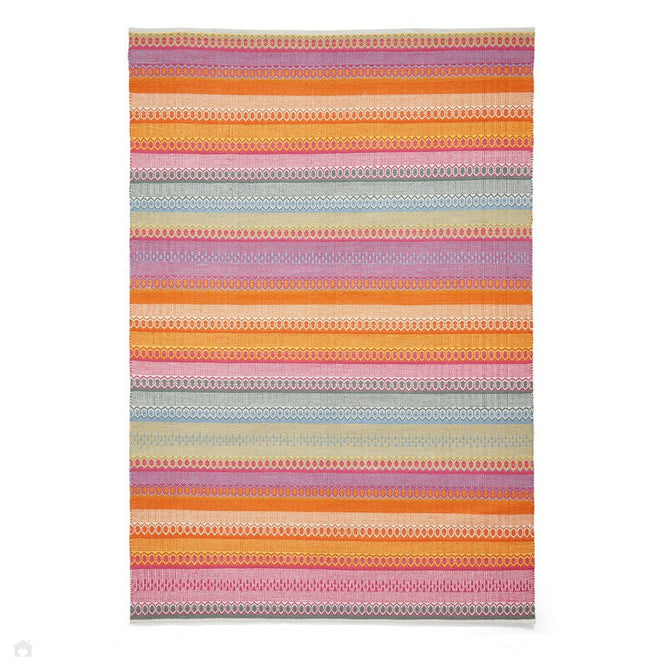Cascade 29899 Modern Geometric Stripe Hand-Woven Cotton Flatweave Bright Multi Rug-Think Rugs-Rug Love - The Most Loved Rug Store