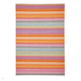 Cascade 29899 Modern Geometric Stripe Hand-Woven Cotton Flatweave Bright Multi Rug