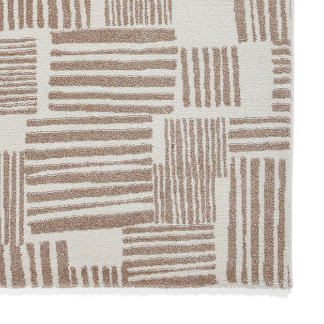 Catherine Lansfield Blocks Modern Abstract Natural/Cream Rug-Think Rugs-Rug Love - The Most Loved Rug Store