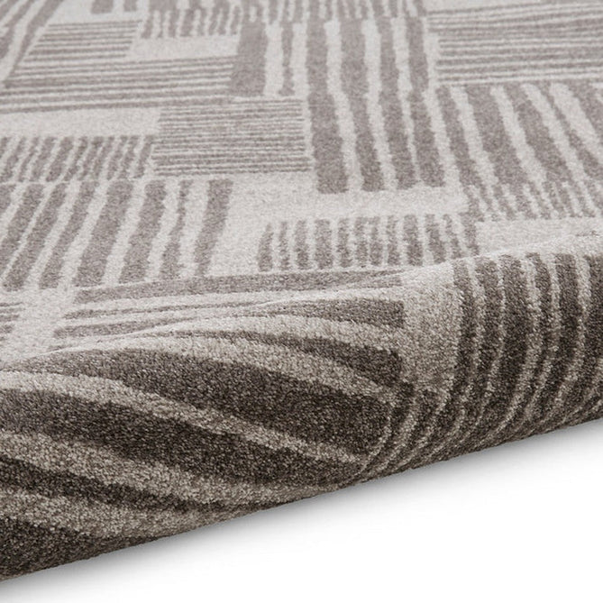 Catherine Lansfield Blocks Modern Geometric Durable Easy-Care Carved High Density Polyproplyene Dark Grey/Grey/Cream Rug-Think Rugs-Rug Love - The Most Loved Rug Store