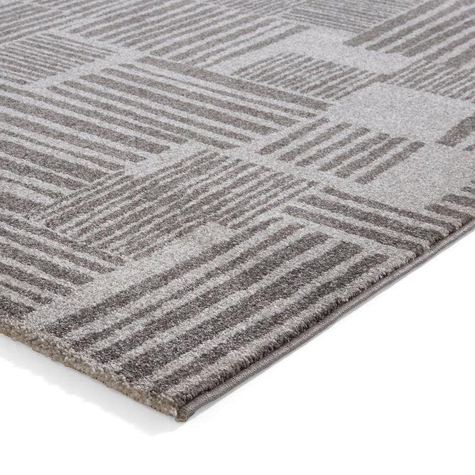 Catherine Lansfield Blocks Modern Geometric Durable Easy-Care Carved High Density Polyproplyene Dark Grey/Grey/Cream Rug-Think Rugs-Rug Love - The Most Loved Rug Store