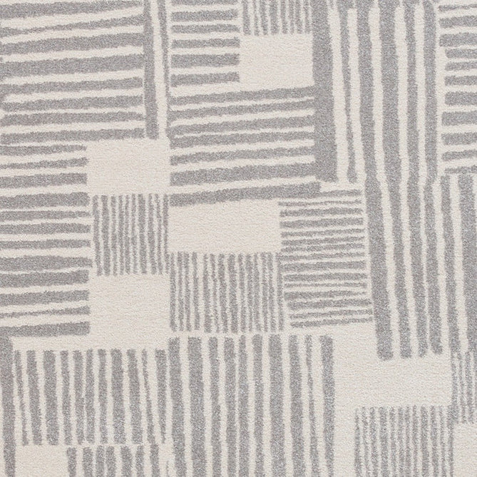 Catherine Lansfield Blocks Modern Geometric Durable Easy-Care Carved High Density Polyproplyene Grey/Cream Rug-Think Rugs-Rug Love - The Most Loved Rug Store