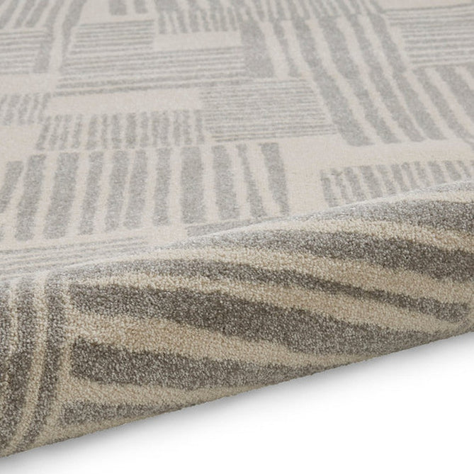 Catherine Lansfield Blocks Modern Geometric Durable Easy-Care Carved High Density Polyproplyene Grey/Cream Rug-Think Rugs-Rug Love - The Most Loved Rug Store