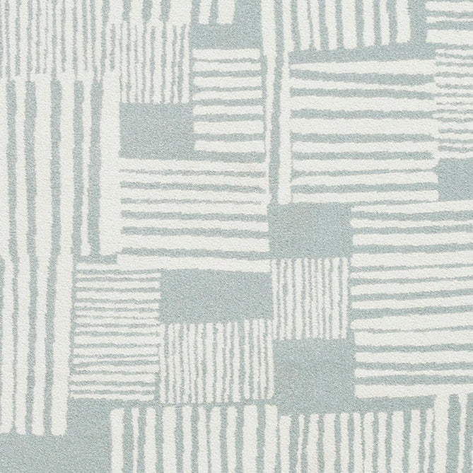 Catherine Lansfield Blocks Modern Geometric Durable Easy-Care Carved High Density Polyproplyene Light Sage Green/Cream Rug-Think Rugs-Rug Love - The Most Loved Rug Store
