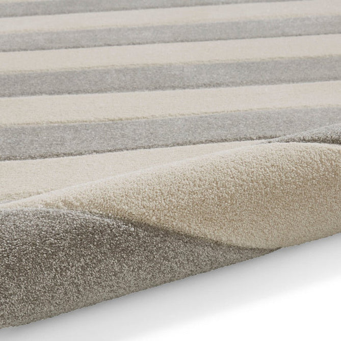 Catherine Lansfield Cove Stripe Modern Linear Durable Easy-Care Carved High Density Polyproplyene Grey/Cream Rug-Think Rugs-Rug Love - The Most Loved Rug Store