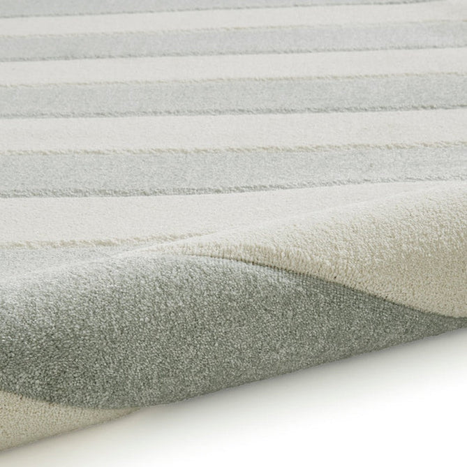 Catherine Lansfield Cove Stripe Modern Linear Durable Easy-Care Carved High Density Polyproplyene Light Sage Green/Cream Rug-Think Rugs-Rug Love - The Most Loved Rug Store