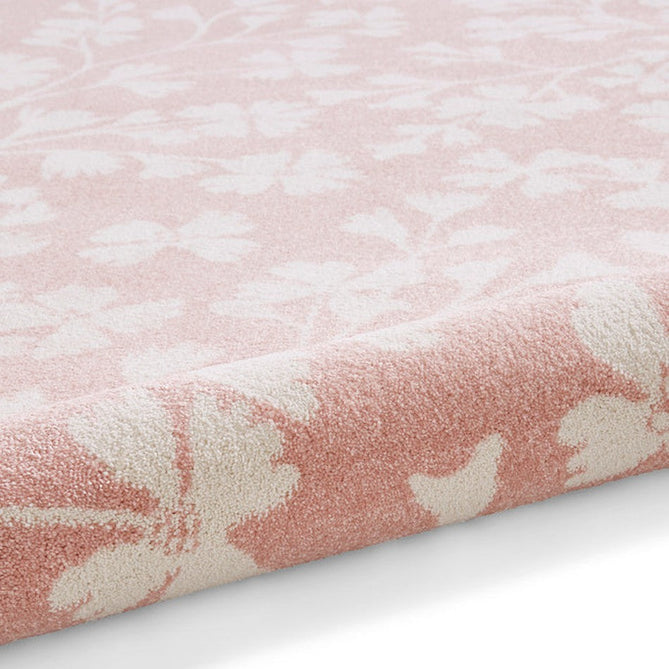 Catherine Lansfield Grace Floral Modern Durable Easy-Care Carved High Density Polyproplyene Rose/Cream Rug-Think Rugs-Rug Love - The Most Loved Rug Store