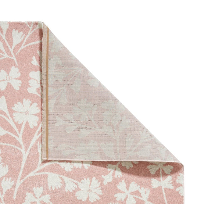Catherine Lansfield Grace Floral Modern Durable Easy-Care Carved High Density Polyproplyene Rose/Cream Rug-Think Rugs-Rug Love - The Most Loved Rug Store