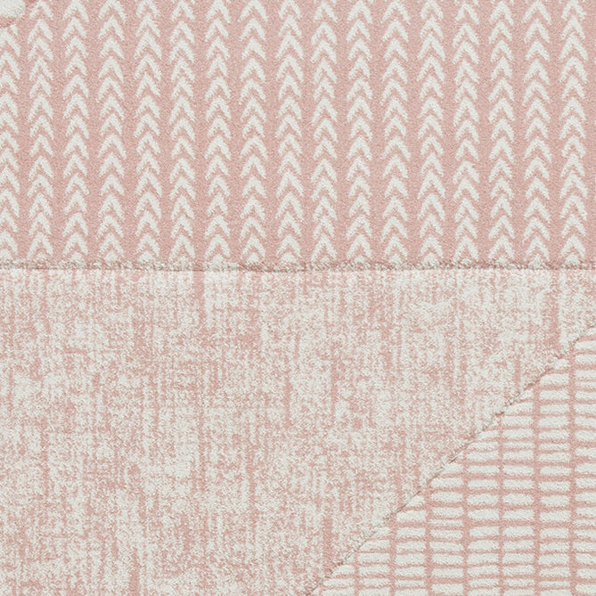 Catherine Lansfield Larsson Modern Abstract Durable Easy-Care Carved High Density Polyproplyene Rose/Cream Rug-Think Rugs-Rug Love - The Most Loved Rug Store