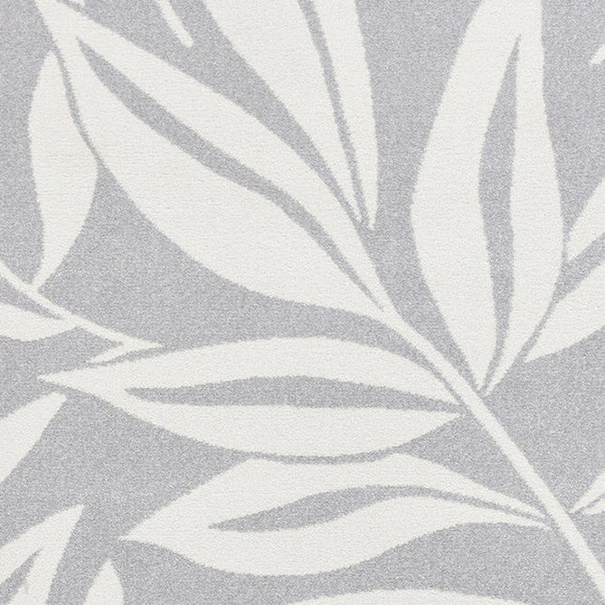 Catherine Lansfield Sorral Leaves Modern Botanical Floral Durable Easy-Care Carved High Density Polyproplyene Grey/Cream Rug-Think Rugs-Rug Love - The Most Loved Rug Store