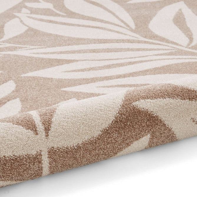 Catherine Lansfield Sorral Leaves Modern Botanical Floral Durable Easy-Care Carved High Density Polyproplyene Natural/Cream Rug-Think Rugs-Rug Love - The Most Loved Rug Store