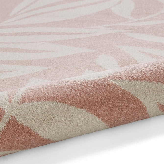 Catherine Lansfield Sorral Leaves Modern Botanical Floral Durable Easy-Care Carved High Density Polyproplyene Rose/Cream Rug-Think Rugs-Rug Love - The Most Loved Rug Store