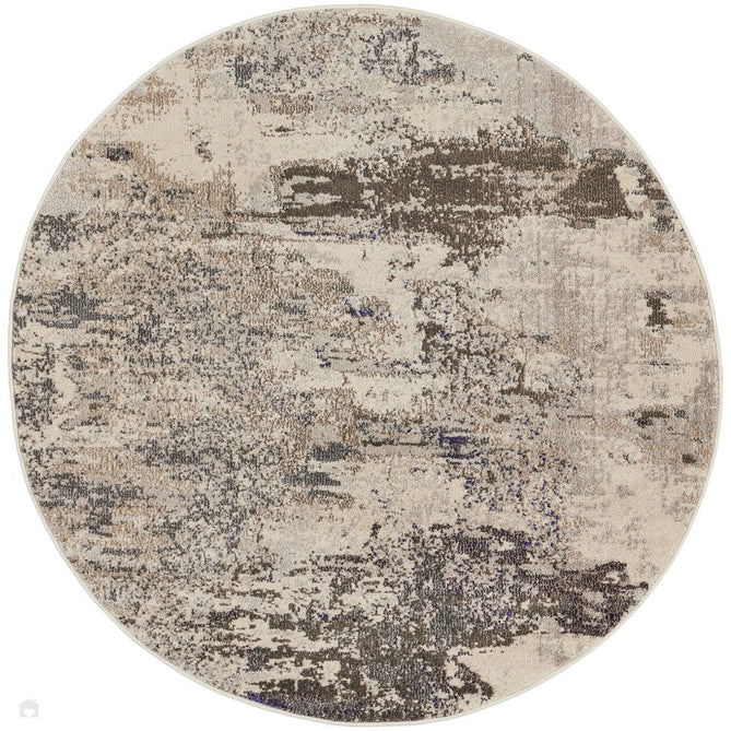 Celestial CES02 Modern Abstract Soft Durable Low Profile Short Pile Ivory/Grey Rug-Nourison-Rug Love - The Most Loved Rug Store