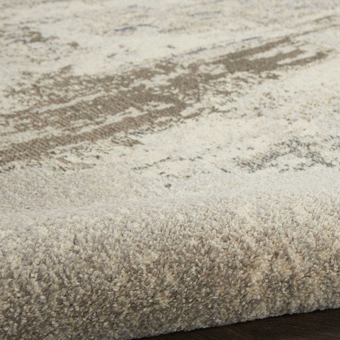 Celestial CES02 Modern Abstract Soft Durable Low Profile Short Pile Ivory/Grey Rug-Nourison-Rug Love - The Most Loved Rug Store