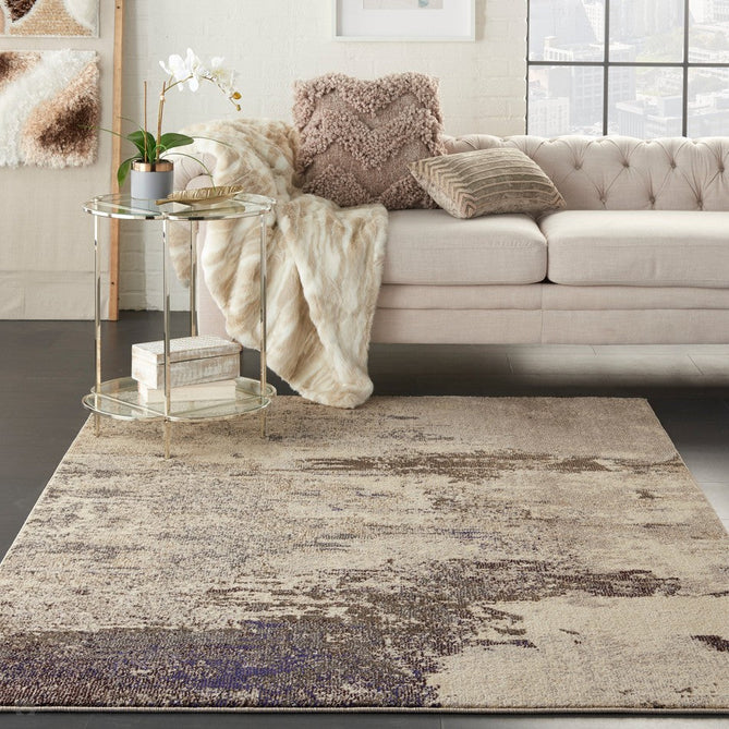 Celestial CES02 Modern Abstract Soft Durable Low Profile Short Pile Ivory/Grey Rug-Nourison-Rug Love - The Most Loved Rug Store
