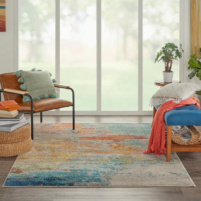 Celestial CES02 Modern Abstract Soft Durable Low Profile Short Pile Sealife Rug-Nourison-Rug Love - The Most Loved Rug Store