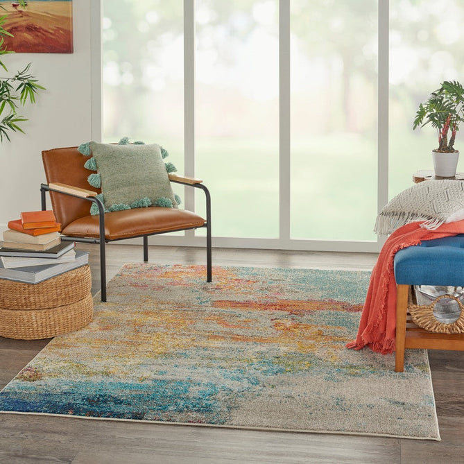 Celestial CES02 Modern Abstract Soft Durable Low Profile Short Pile Sealife Rug-Nourison-Rug Love - The Most Loved Rug Store