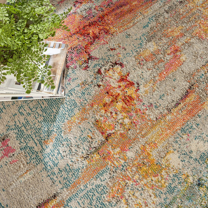Celestial CES02 Modern Abstract Soft Durable Low Short Flat Pile Sealife Runner-Nourison-Rug Love - The Most Loved Rug Store