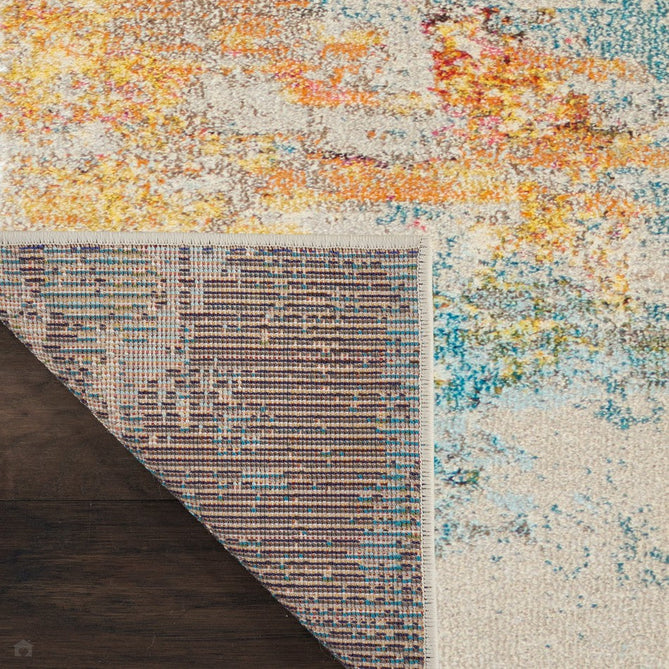 Celestial CES02 Modern Abstract Soft Durable Low Short Flat Pile Sealife Runner-Nourison-Rug Love - The Most Loved Rug Store
