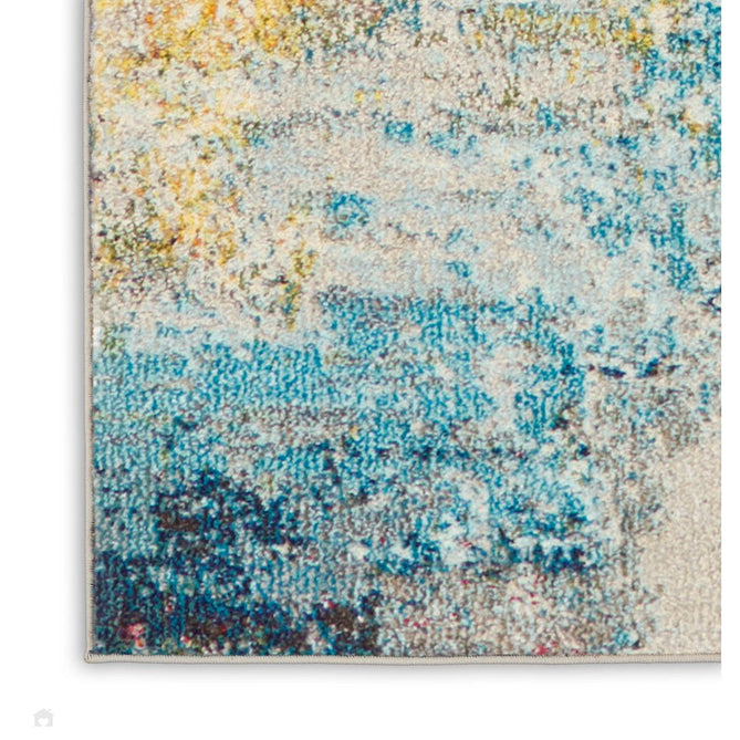 Celestial CES02 Modern Abstract Soft Durable Low Short Flat Pile Sealife Runner-Nourison-Rug Love - The Most Loved Rug Store