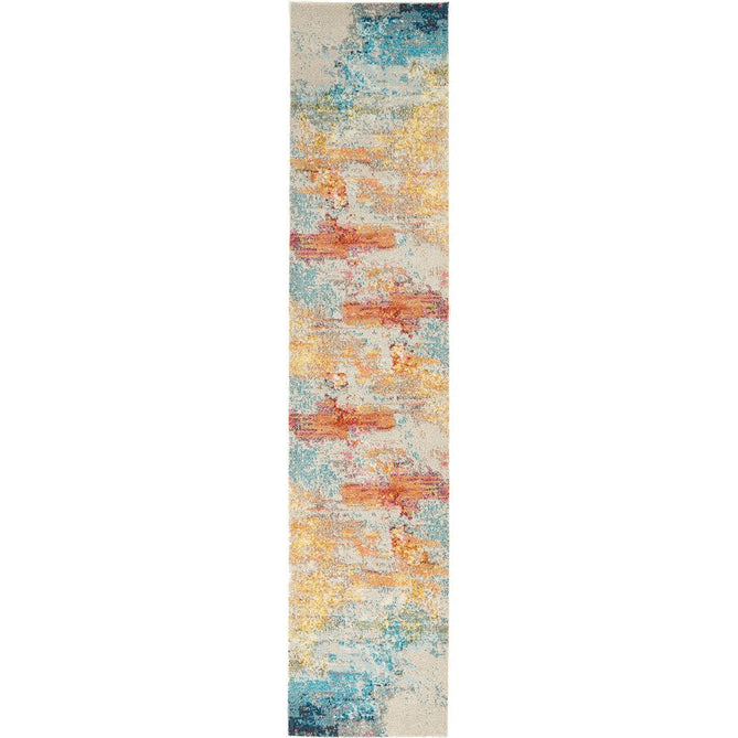 Celestial CES02 Modern Abstract Soft Durable Low Short Flat Pile Sealife Runner-Nourison-Rug Love - The Most Loved Rug Store