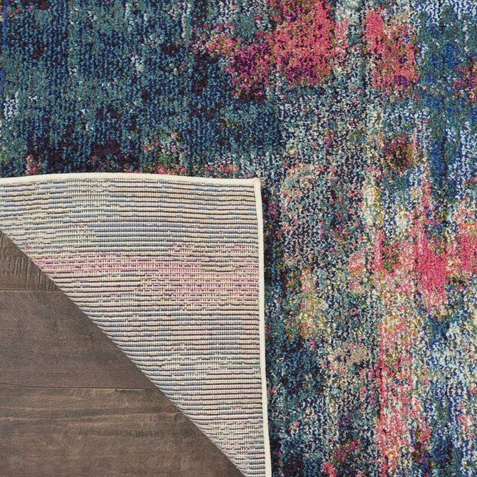 Celestial CES09 Modern Abstract Soft Durable Low Profile Short Pile Blue/Yellow Rug-Nourison-Rug Love - The Most Loved Rug Store