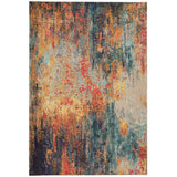 Celestial CES15 Modern Abstract Soft-Touch Low Flat-Pile Multicolour Rug