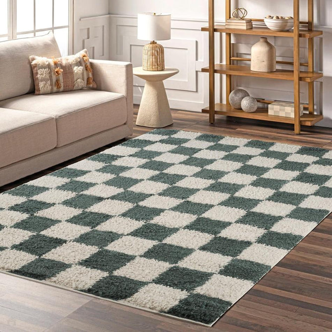 Chester Check CHS01 Jade Green Rug-Desire Rugs-Rug Love - The Most Loved Rug Store