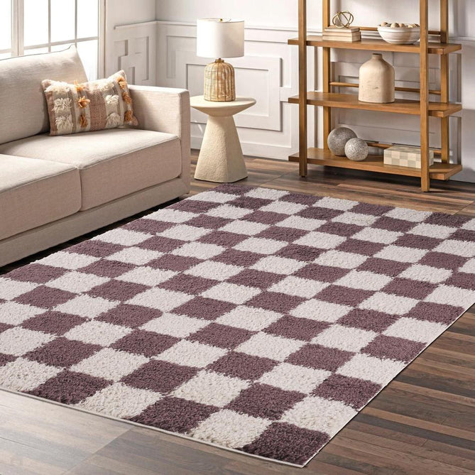 Chester Check CHS01 Lilac Rug-Desire Rugs-Rug Love - The Most Loved Rug Store