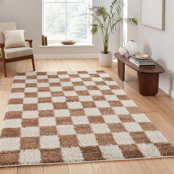 Chester Check CHS01 Terracotta Rug-Desire Rugs-Rug Love - The Most Loved Rug Store