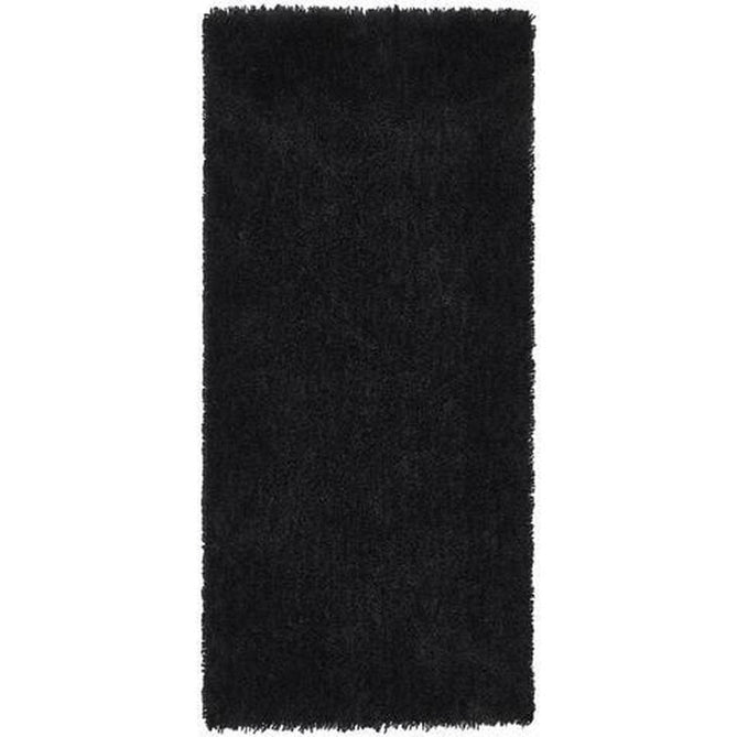 Chicago Plush Soft Plain Polyester Shaggy Black Rug-Origins-Rug Love - The Most Loved Rug Store