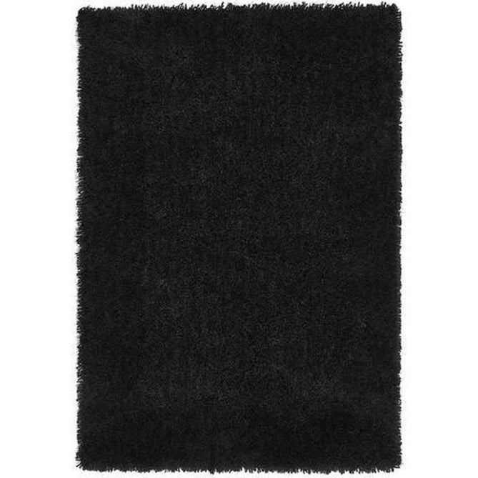 Chicago Plush Soft Plain Polyester Shaggy Black Rug-Origins-Rug Love - The Most Loved Rug Store