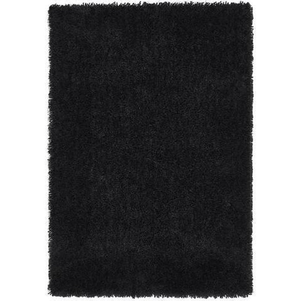 Chicago Plush Soft Plain Polyester Shaggy Black Rug Lowest Price £79