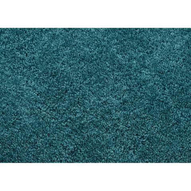Chicago Plush Soft Plain Polyester Shaggy Dark Teal Runner-Origins-Rug Love - The Most Loved Rug Store