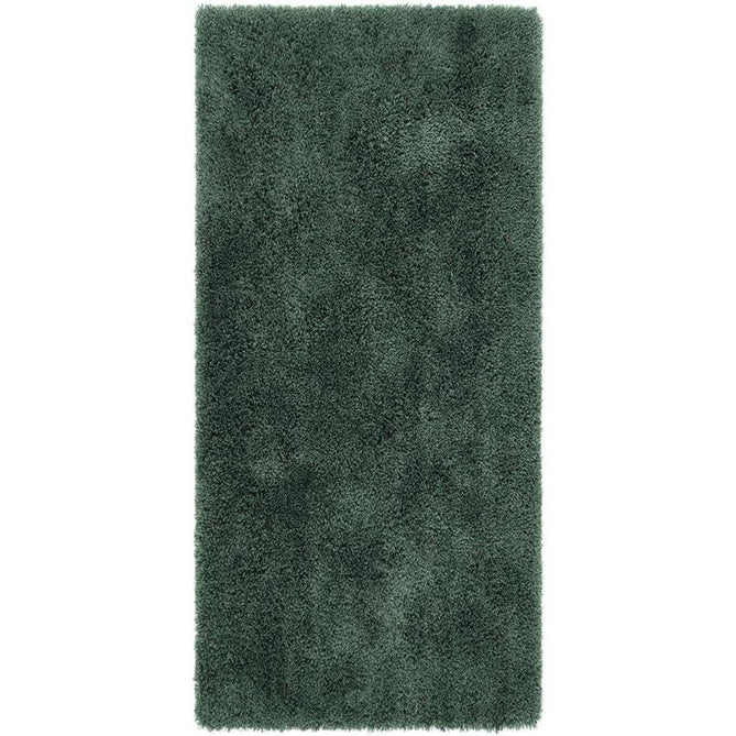 Chicago Plush Soft Plain Polyester Shaggy Forest Green Runner-Origins-Rug Love - The Most Loved Rug Store