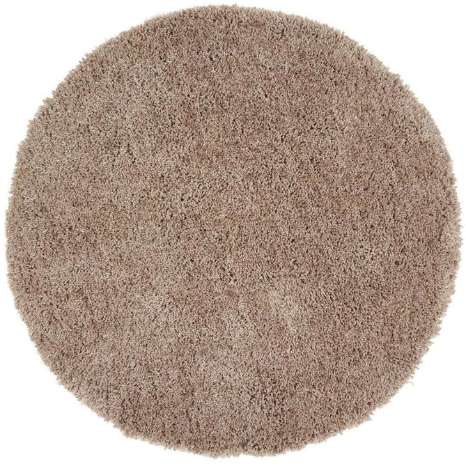 Chicago Plush Soft Plain Polyester Shaggy Latte Round Rug-Origins-Rug Love - The Most Loved Rug Store