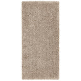 Chicago Plush Soft Plain Polyester Shaggy Latte Runner