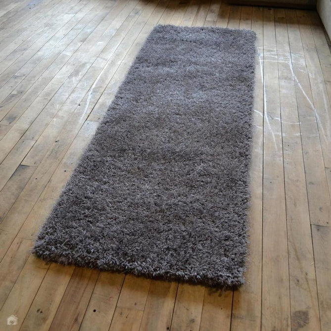 Chicago Plush Soft Plain Polyester Shaggy New Grey Runner-Origins-Rug Love - The Most Loved Rug Store