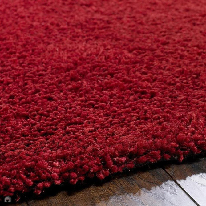 Chicago Plush Soft Plain Polyester Shaggy Red Rug-Origins-Rug Love - The Most Loved Rug Store
