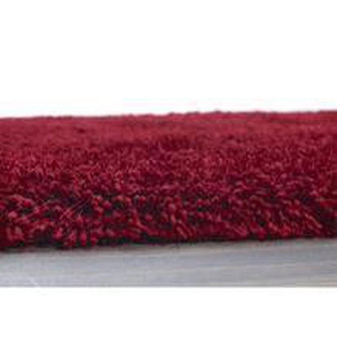 Chicago Plush Soft Plain Polyester Shaggy Red Runner-Origins-Rug Love - The Most Loved Rug Store