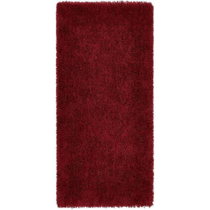Chicago Plush Soft Plain Polyester Shaggy Red Runner-Origins-Rug Love - The Most Loved Rug Store