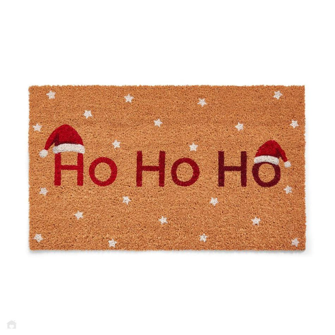 Christmas Coir Ho Ho Ho Red Mat-Think Rugs-Rug Love - The Most Loved Rug Store