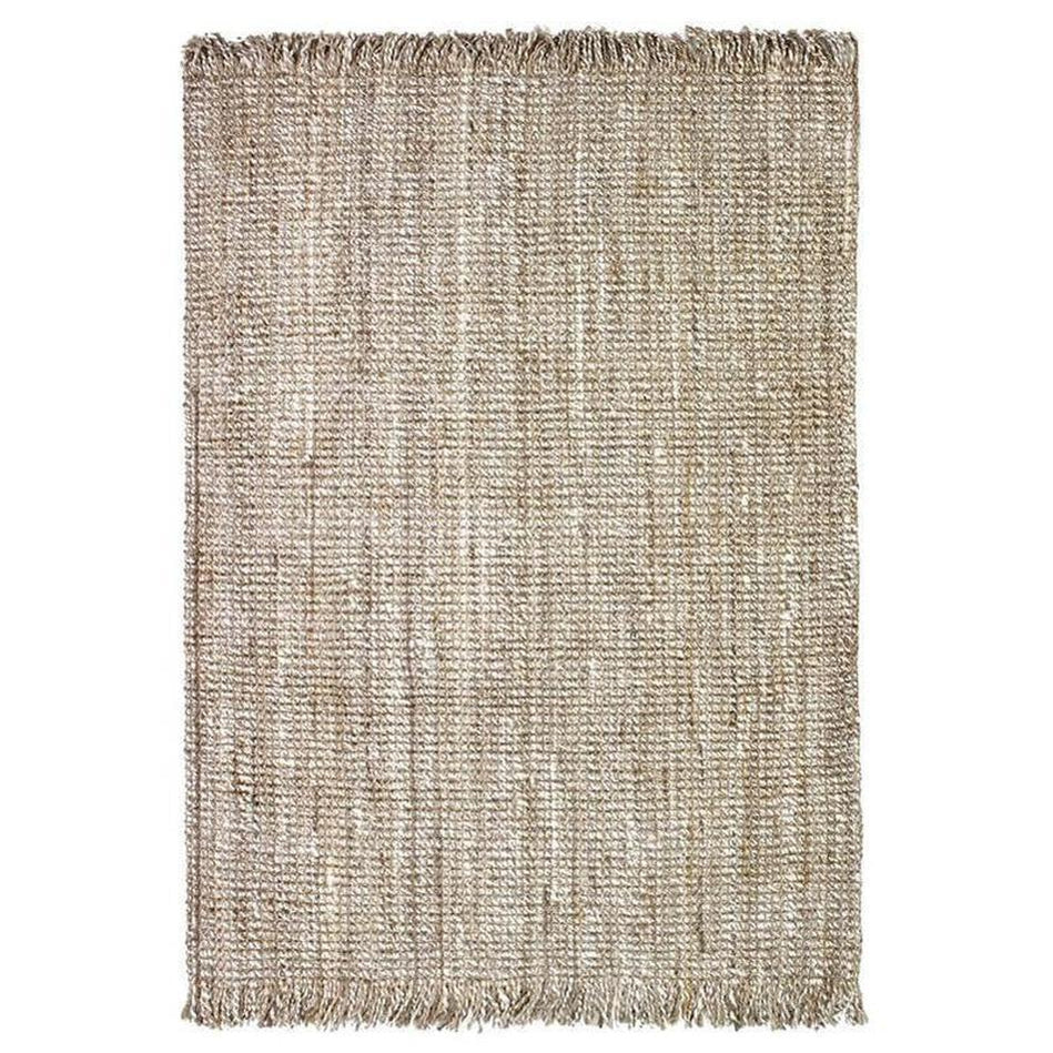On Sale Chunky Jute Tassel Loose Open Weave Hand-Woven Natural Fibre  Flatweave Grey/Cream Rug Lowest Price £90.51 At Rug Love