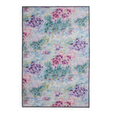 Washable Clarke & Clarke Fiore Heather Modern Floral Botanical Textured Lightweight Printed Recycled Polyester Flatweave Heather/Lilac/Sky Blue/Mint/Sage Rug